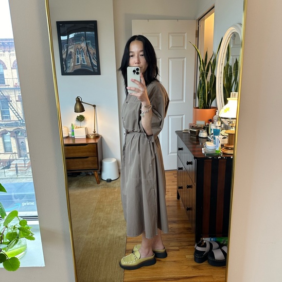 the frankie shop • poplin midi dress - Picture 3 of 14